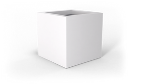 Montroy Cube Planter - White fiberglass finish