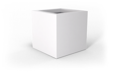 Montroy Cube Planter - White fiberglass finish