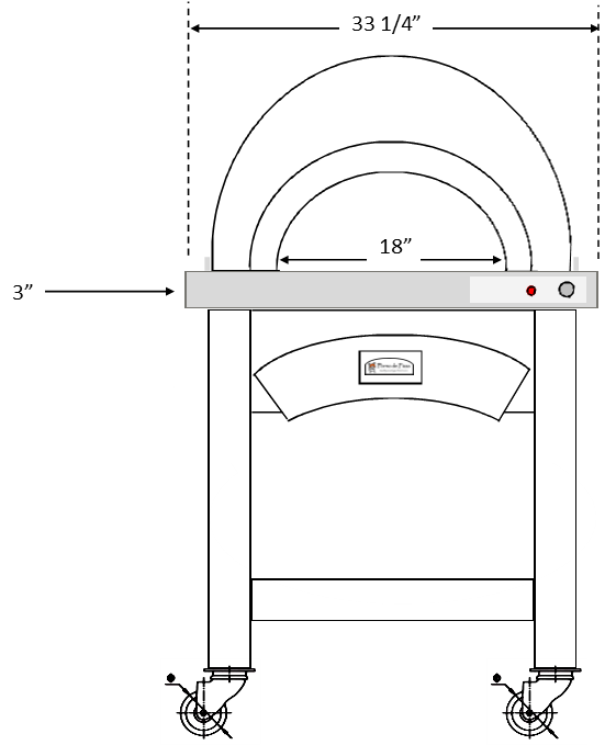 HPC Forno Series Portable Dual Fuel Oven with Electronic Ignition System - LP/NG - Serene Yards