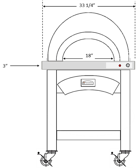 HPC Forno Series Portable Dual Fuel Oven with Electronic Ignition System - LP/NG - Serene Yards