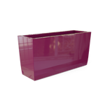 Panama tapered fiberglass planter in Gloss Eggplant, shown empty