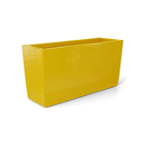 Panama tapered rectangular fiberglass planter in Gloss Saffron, 36 × 12 × 18 in, studio render