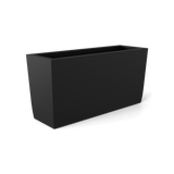 Panama tapered rectangular fiberglass planter in Matte Black, 36 × 12 × 18 in, studio render