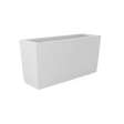 Panama tapered fiberglass planter in Matte Bright White, shown empty