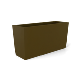 Panama tapered rectangular fiberglass planter in Matte Bronze, 36 × 12 × 18 in, studio render