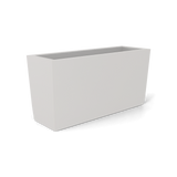 Panama tapered rectangular fiberglass planter in Matte Cement Grey, 36 × 12 × 18 in, studio render