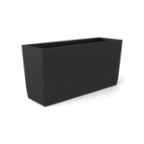 Panama tapered rectangular fiberglass planter in Matte Charcoal, 36 × 12 × 18 in, studio render