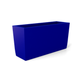 Panama tapered rectangular fiberglass planter in Matte Cobalt Blue, 36 × 12 × 18 in, studio render