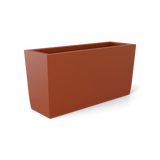 Panama tapered rectangular fiberglass planter in Matte Terra Cotta, 36 × 12 × 18 in, studio render