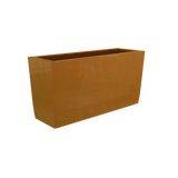 Panama tapered fiberglass planter in Metallic Bronze, shown empty