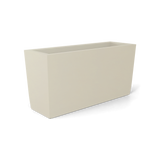 Panama tapered rectangular fiberglass planter in Satin Beige, 36 × 12 × 18 in, studio render