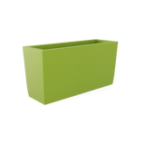 Panama tapered fiberglass planter in Satin Green, shown empty