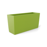 Panama tapered rectangular fiberglass planter in Satin Green, 36 × 12 × 18 in, studio render