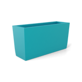 Panama tapered rectangular fiberglass planter in Satin Seafoam Green, 36 × 12 × 18 in, studio render