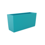 Panama tapered fiberglass planter in Satin Seafoam Green, shown empty
