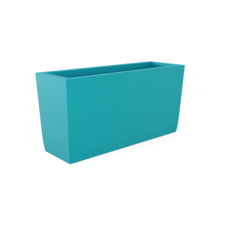 Panama tapered fiberglass planter in Satin Seafoam Green, shown empty