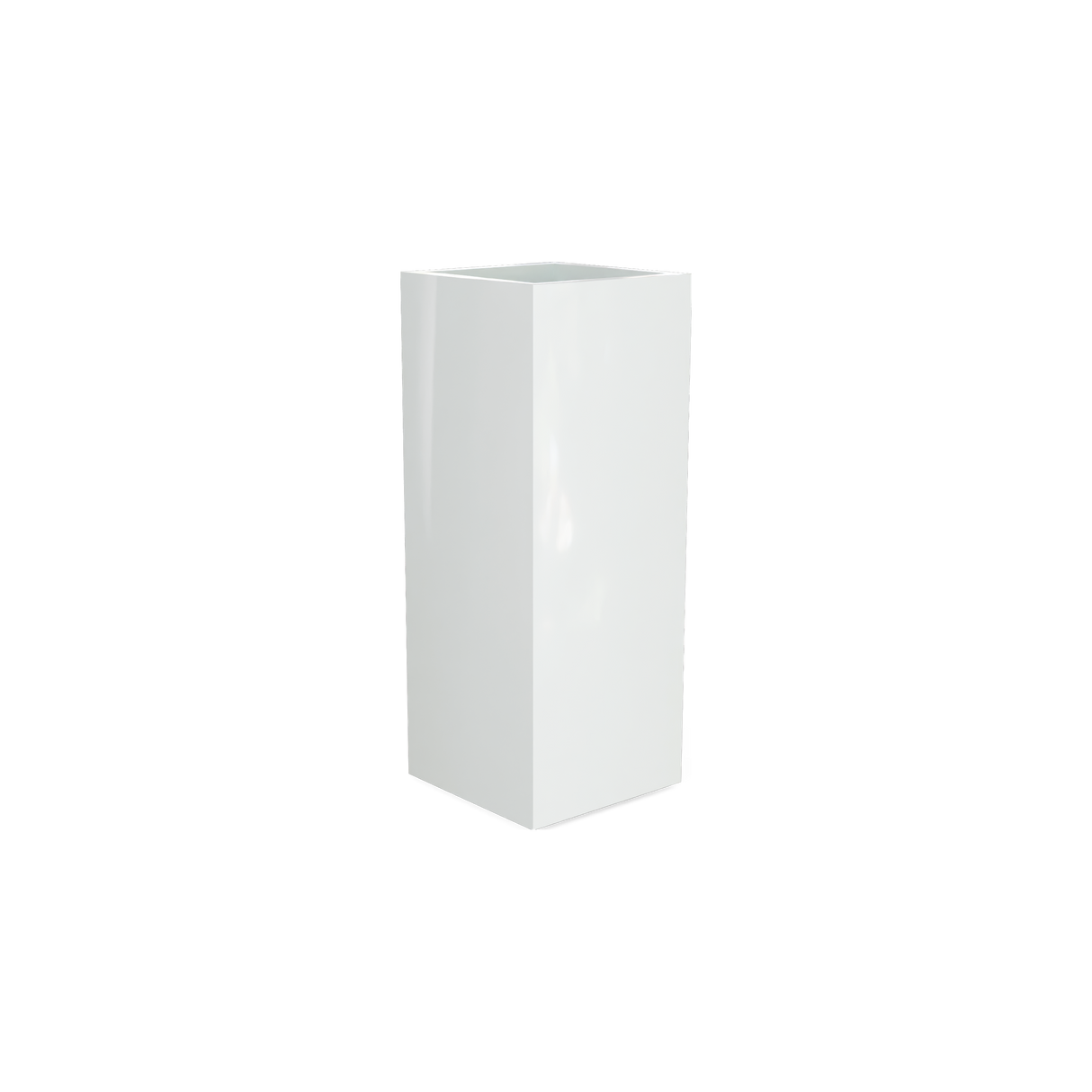 Perth corner fiberglass planter in Gloss Bright White