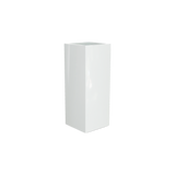 Perth corner fiberglass planter in Gloss Bright White