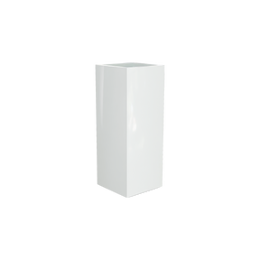 Perth corner fiberglass planter in Gloss Bright White