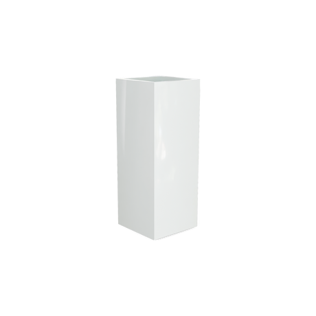 Perth corner fiberglass planter in Gloss Bright White