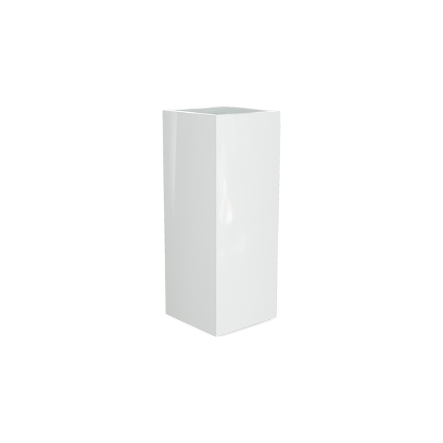 Perth corner fiberglass planter in Gloss Bright White