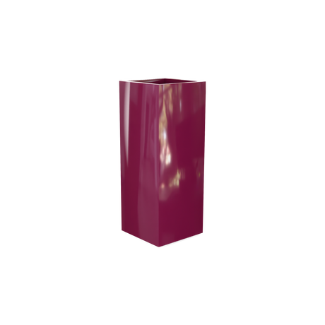 Perth corner fiberglass planter in Gloss Eggplant