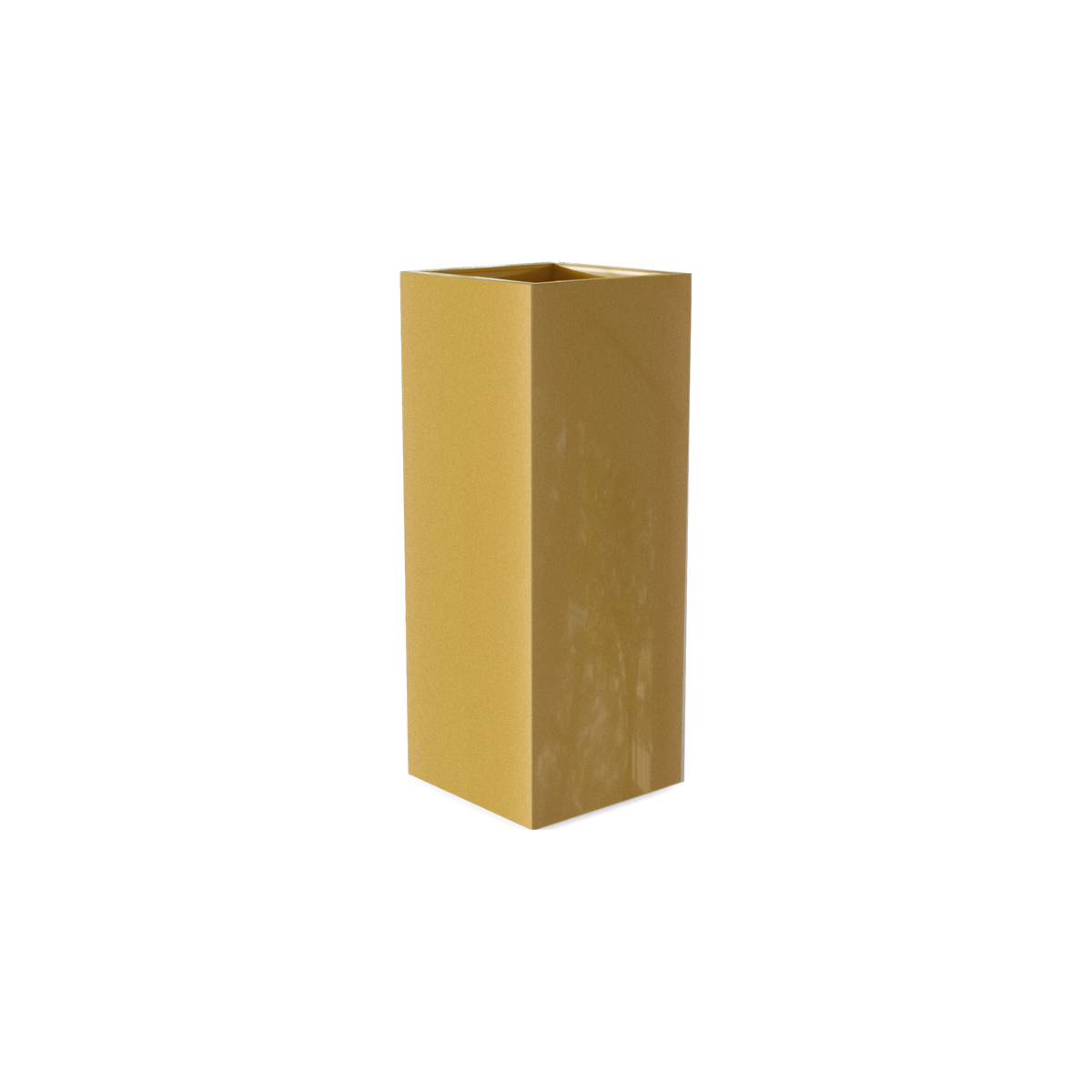 Perth corner fiberglass planter in Gloss Metallic Gold