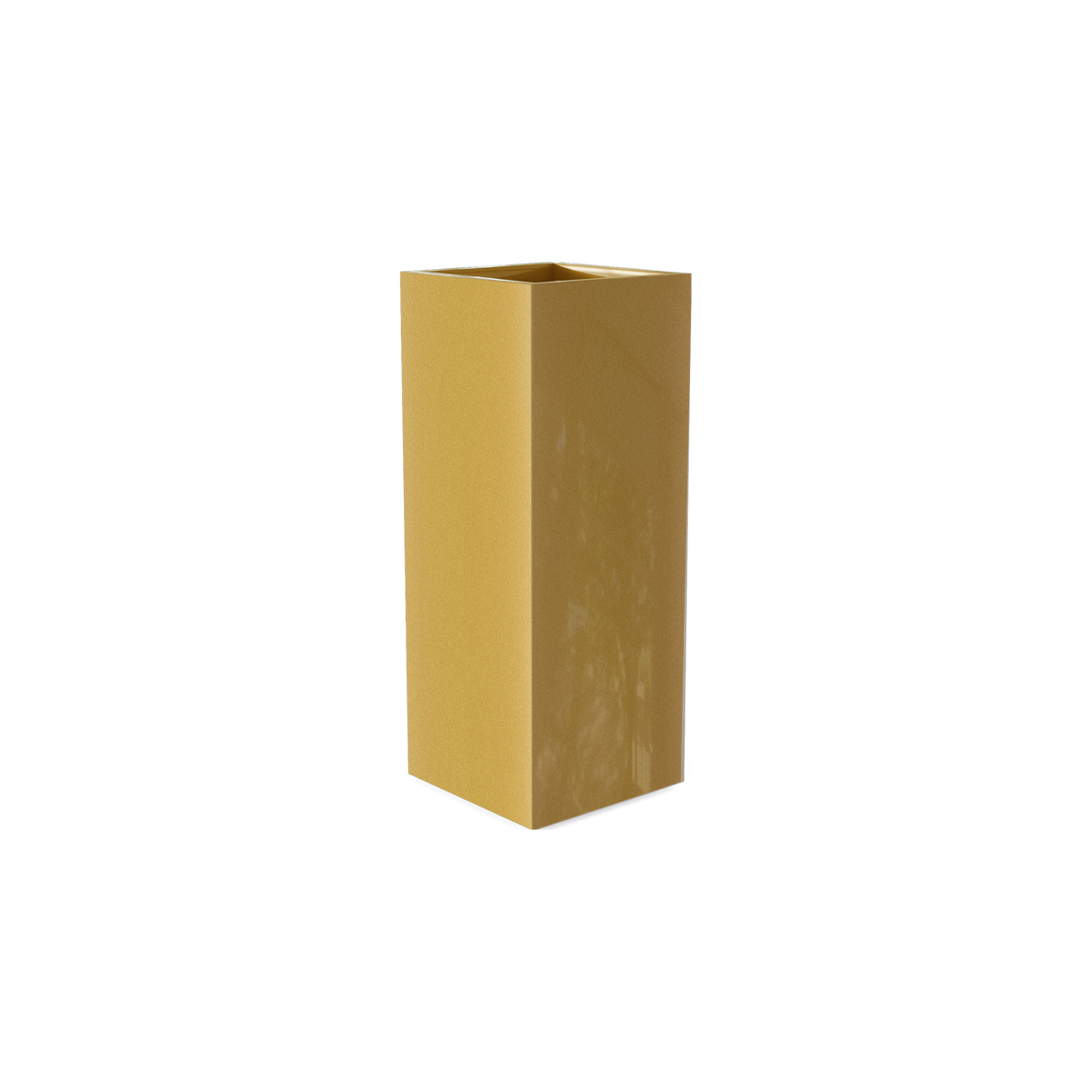 Perth corner fiberglass planter in Gloss Metallic Gold