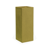 Perth corner fiberglass planter in Gloss Metallic Gold, 16 × 16 × 42 in, studio render