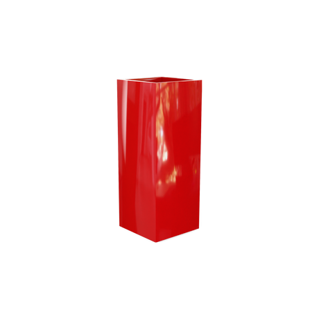 Perth corner fiberglass planter in Gloss Red