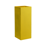 Perth corner fiberglass planter in Gloss Saffron, 16 × 16 × 42 in, studio render