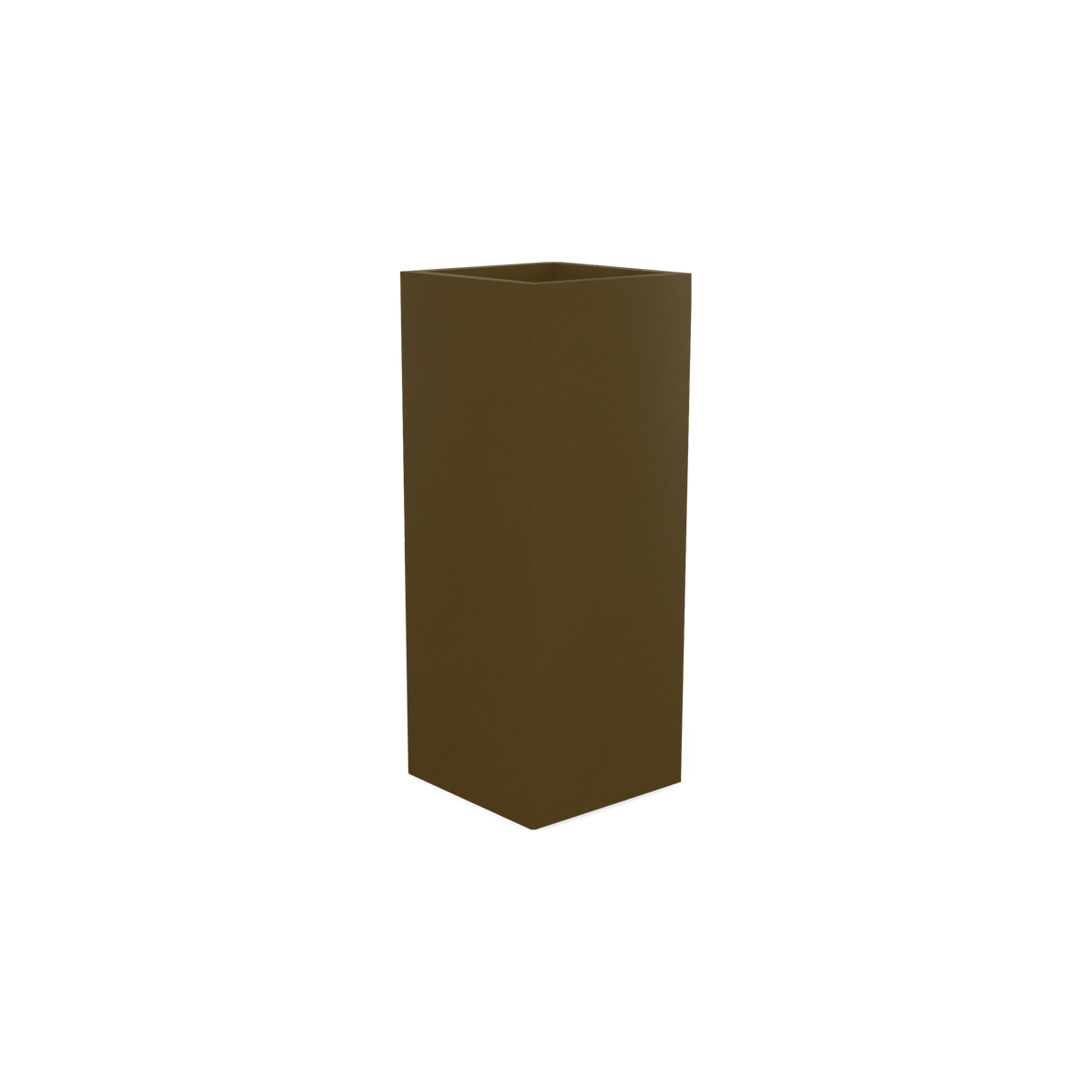 Perth corner fiberglass planter in Matte Bronze