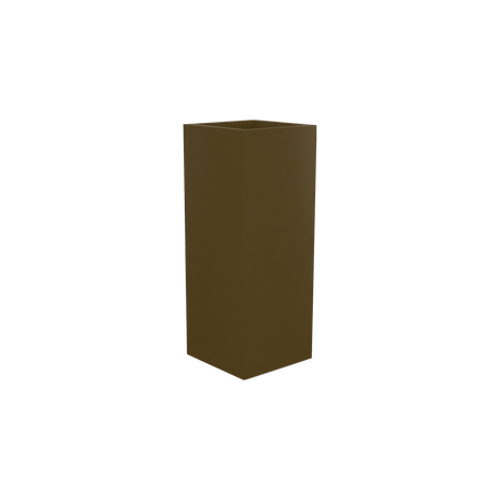 Perth corner fiberglass planter in Matte Bronze