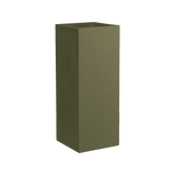Perth corner fiberglass planter in Matte Bronze, 16 × 16 × 42 in, studio render