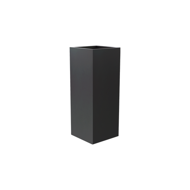 Perth corner fiberglass planter in Matte Charcoal