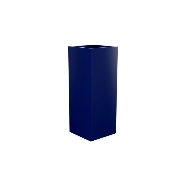 Perth corner fiberglass planter in Matte Cobalt Blue
