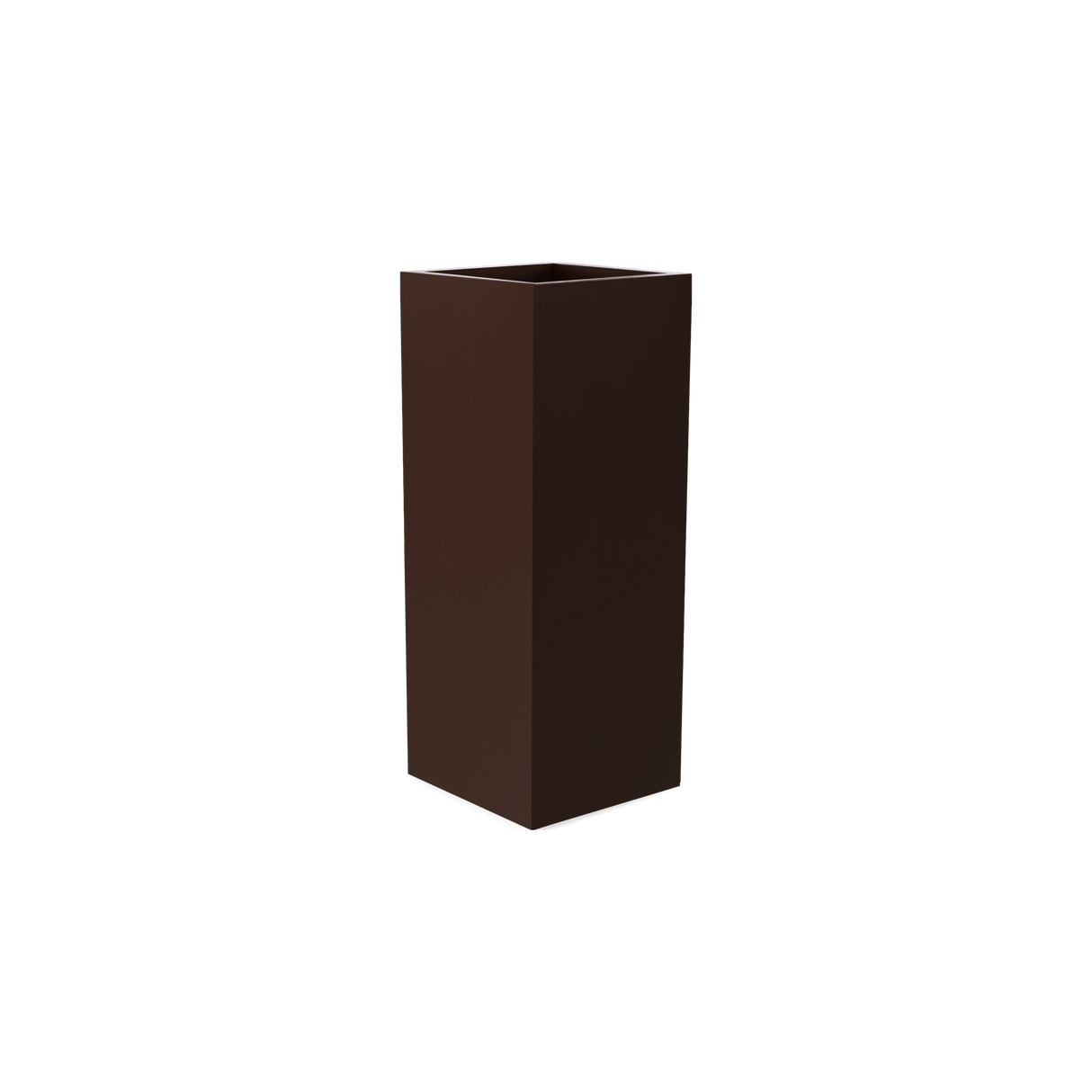 Perth corner fiberglass planter in Matte Dark Brown