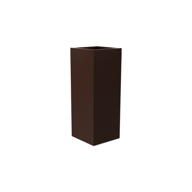 Perth corner fiberglass planter in Matte Dark Brown