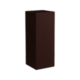 Perth corner fiberglass planter in Matte Dark Brown, 16 × 16 × 42 in, studio render