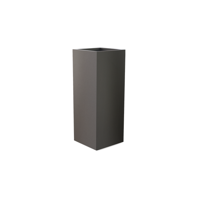 Perth corner fiberglass planter in Matte Gunmetal