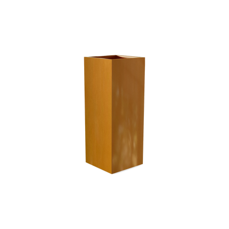 Perth corner fiberglass planter in Metallic Bronze