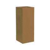 Perth corner fiberglass planter in Metallic Bronze, 16 × 16 × 42 in, studio render