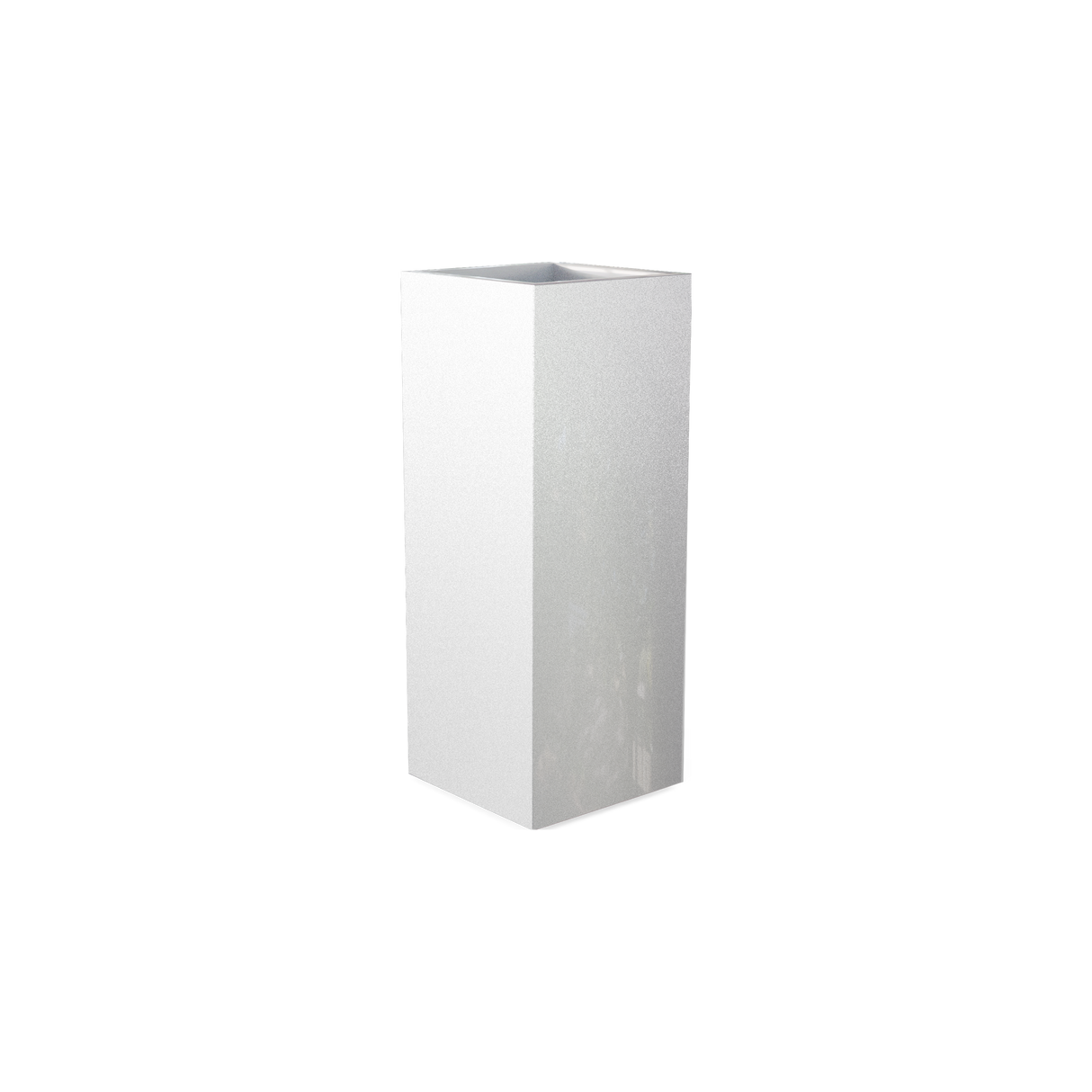 Perth corner fiberglass planter in Metallic Silver