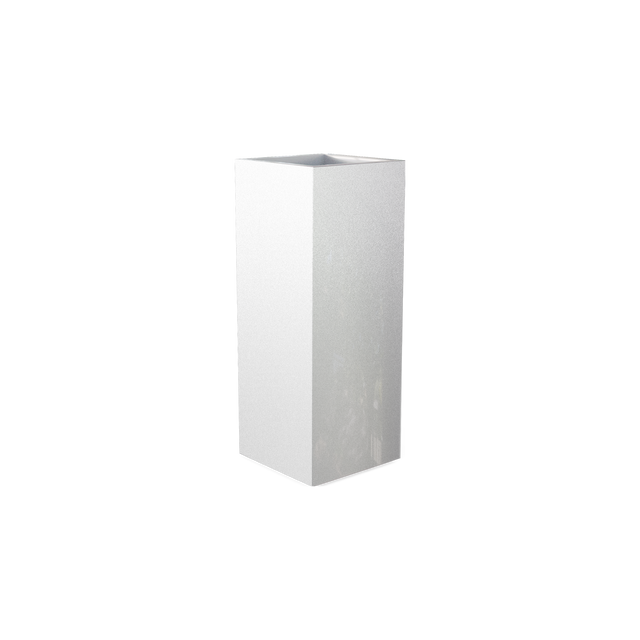 Perth corner fiberglass planter in Metallic Silver