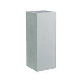 Perth corner fiberglass planter in Metallic Silver, 16 × 16 × 42 in, studio render