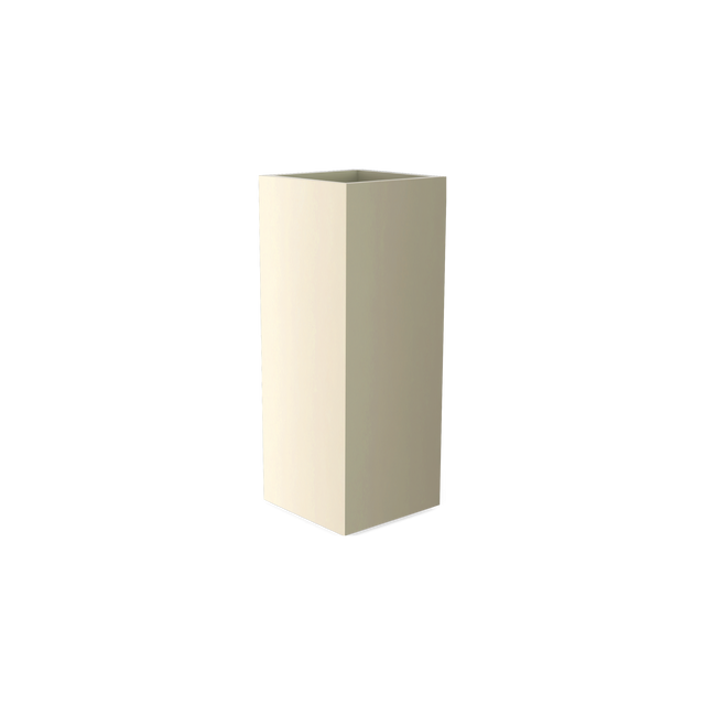 Perth corner fiberglass planter in Satin Beige