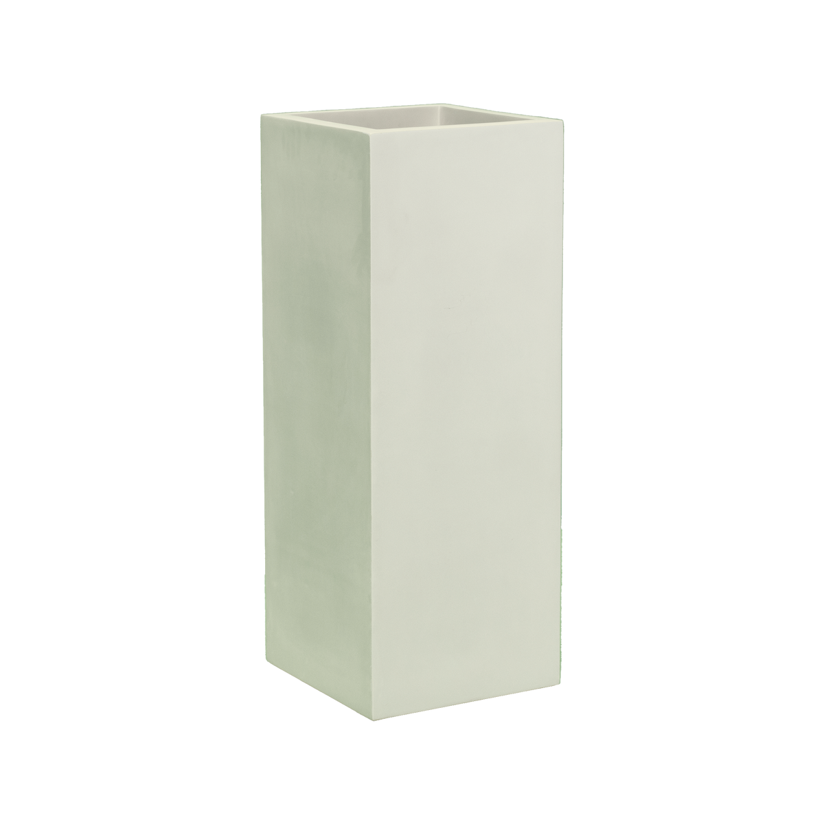 Perth corner fiberglass planter in Satin Beige, 16 × 16 × 42 in, studio render