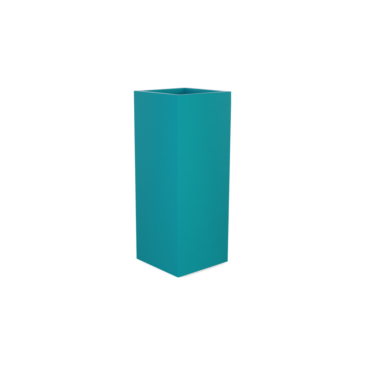 Perth corner fiberglass planter in Satin Seafoam Green