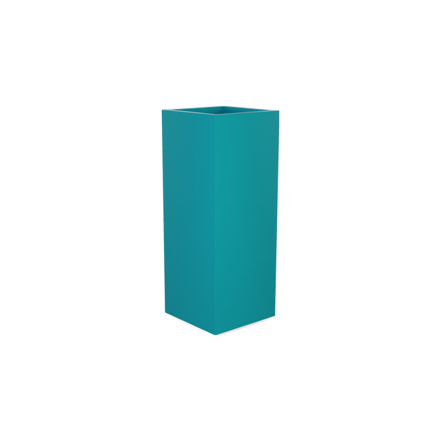Perth corner fiberglass planter in Satin Seafoam Green