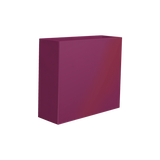 Perth rectangular fiberglass planter in Gloss Eggplant, 48 × 16 × 42 in, studio render